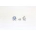 Solitaire Stud Earrings 925 Sterling Silver Zircon Stone Women Handmade B540